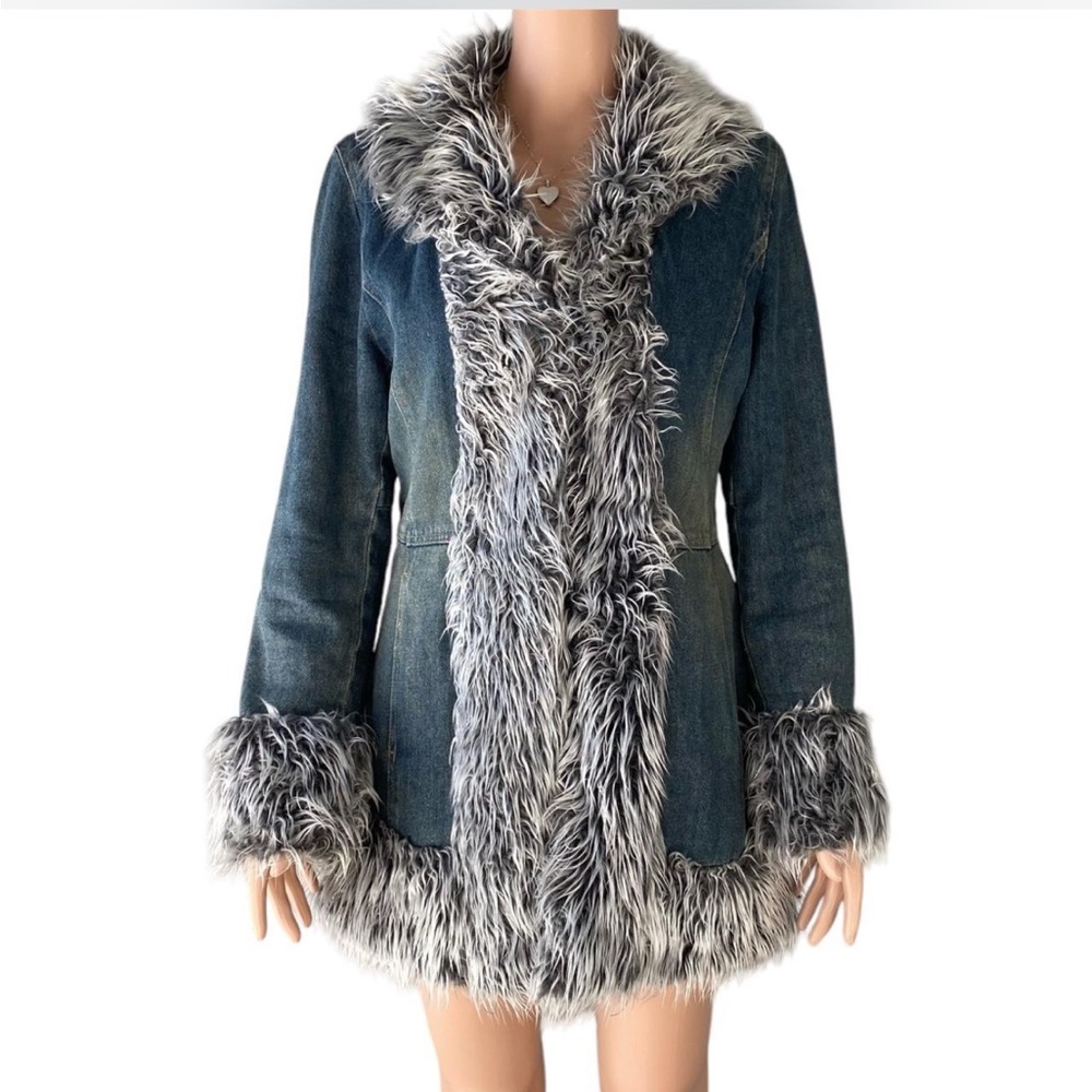 Giacca Clementine Denim Fur Coat